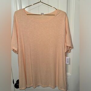 Old Navy Ribbed Luxe Short Sleeve Peach - NEW